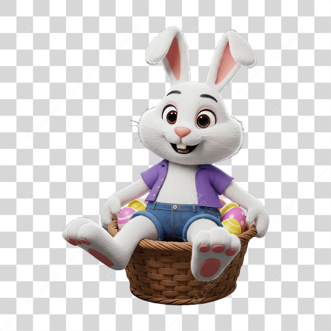 Coelho da Páscoa PNG Transparente