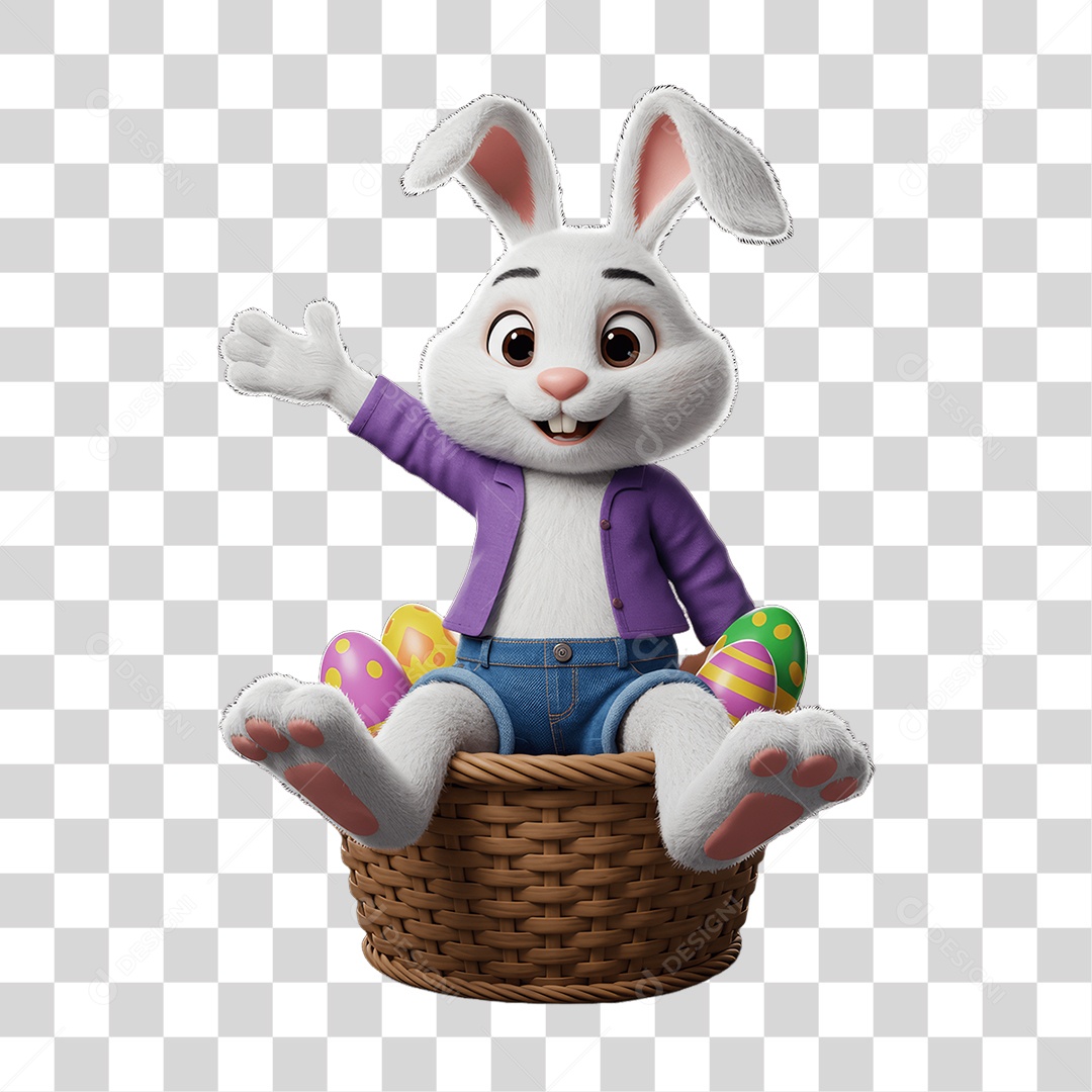 Coelho da Páscoa PNG Transparente
