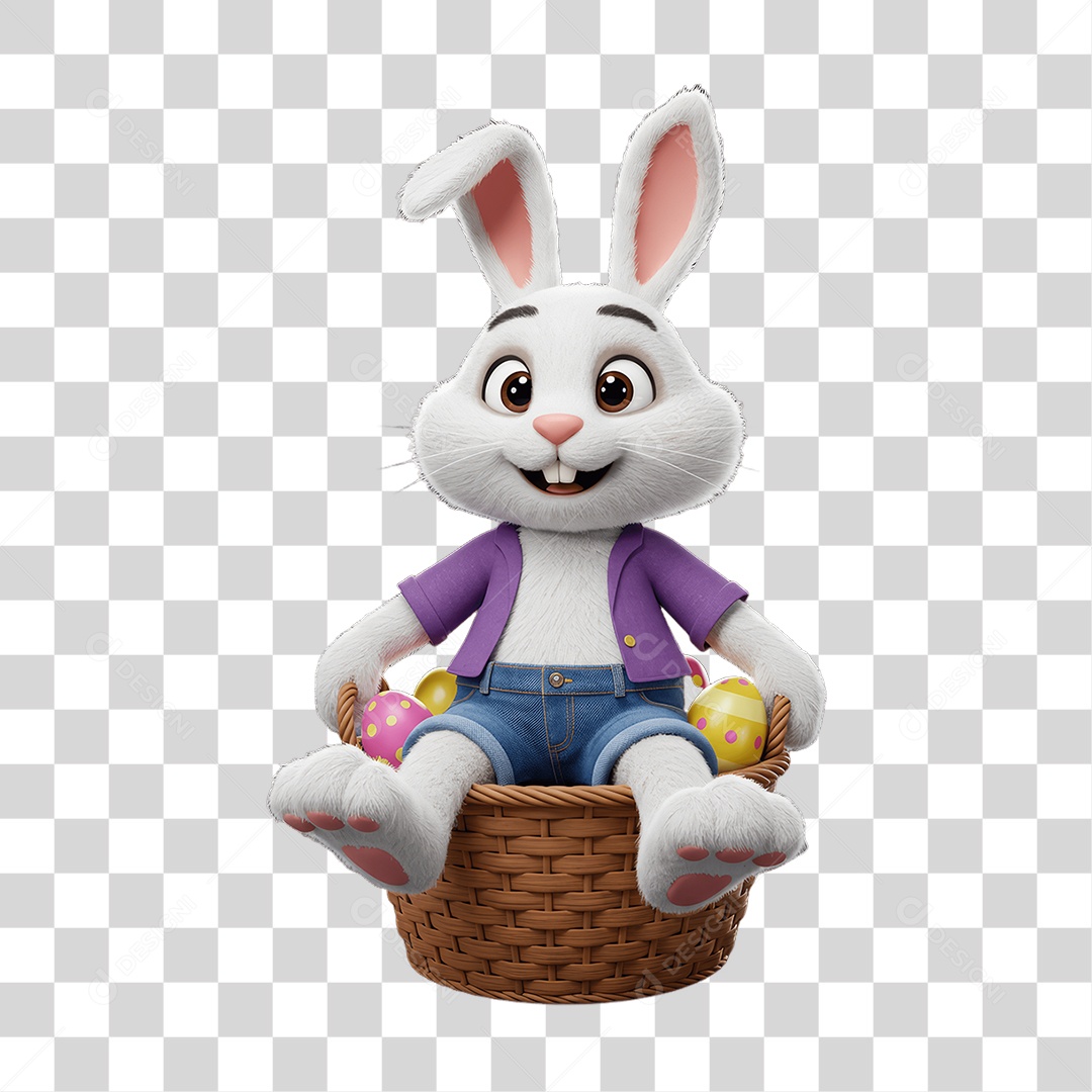 Coelho da Páscoa PNG Transparente