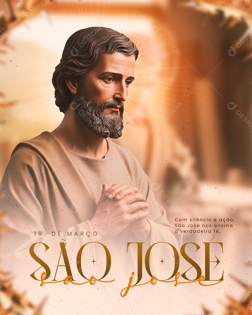 Dia de São José 19 de Março Social Media PSD Editável