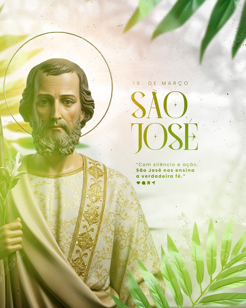 Dia de São José 19 de Março Social Media PSD Editável