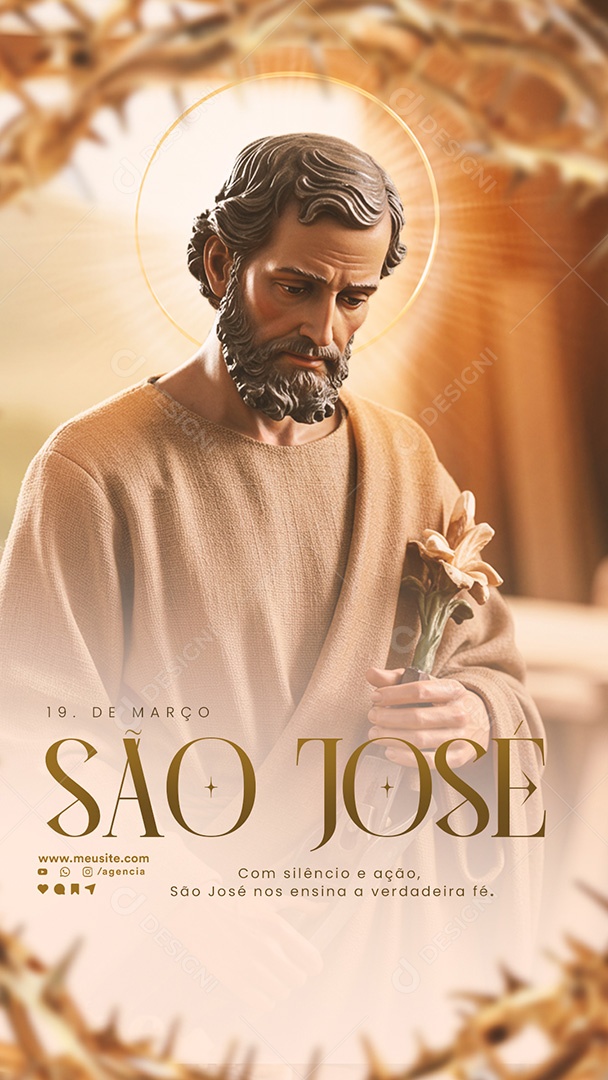 Story Dia de São José 19 de Março Social Media PSD Editável