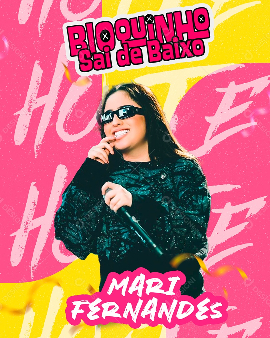 Flyer Carnaval Bloquinho Sai de Baixo Social Media PSD Editável