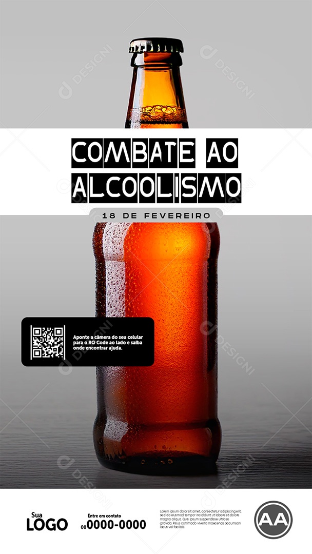 Story Combate ao Alcoolismo Social Media PSD Editável