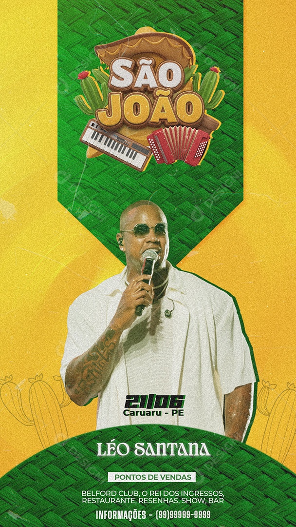 Story São João Leo Santana Social Media PSD Editável