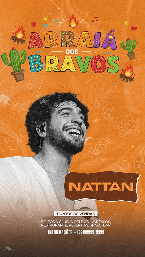 Story Arraiá dos Bravos Nattan Social Media PSD Editável