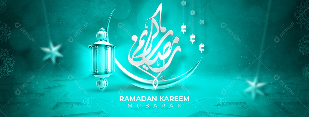 Banner Social Media Ramadan Kareem Mubarak PSD Editável