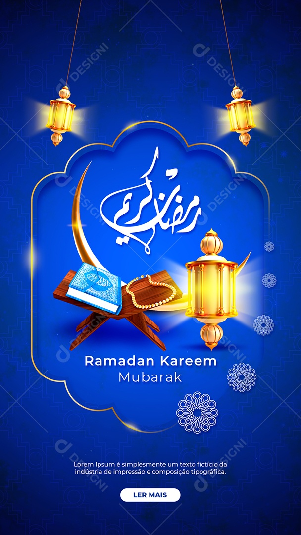Story Social Media Ramadan Kareem Mubarak PSD Editável