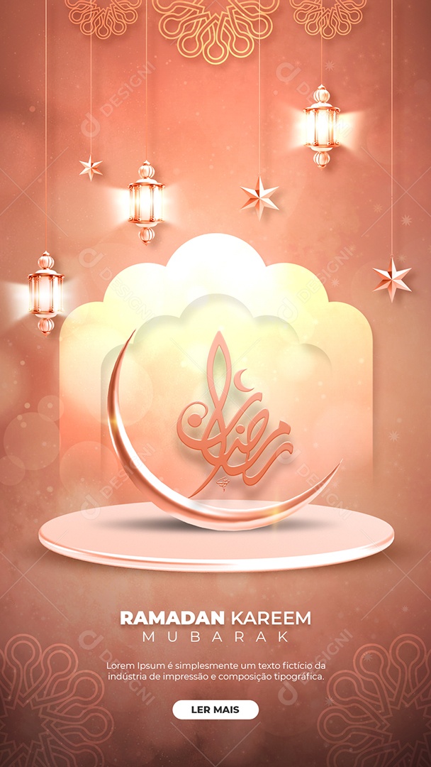 Story Social Media Ramadan Kareem Mubarak PSD Editável