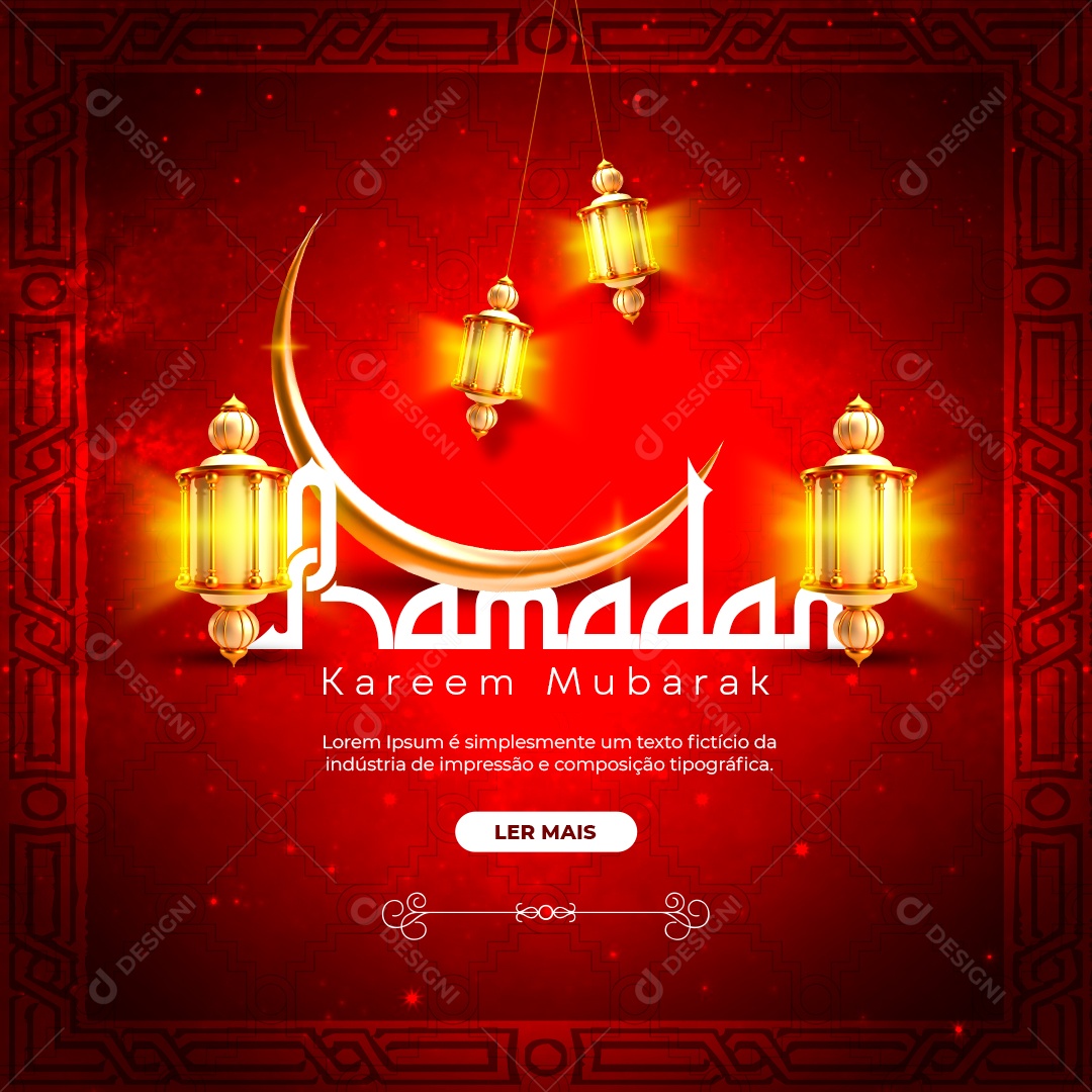 Social Media Ramadan Kareem Mubarak PSD Editável
