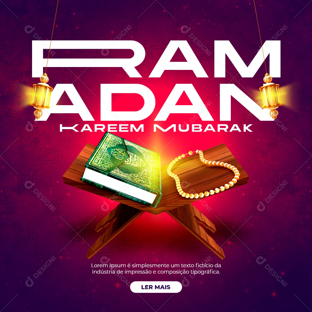 Social Media Ramadan Kareem Mubarak PSD Editável