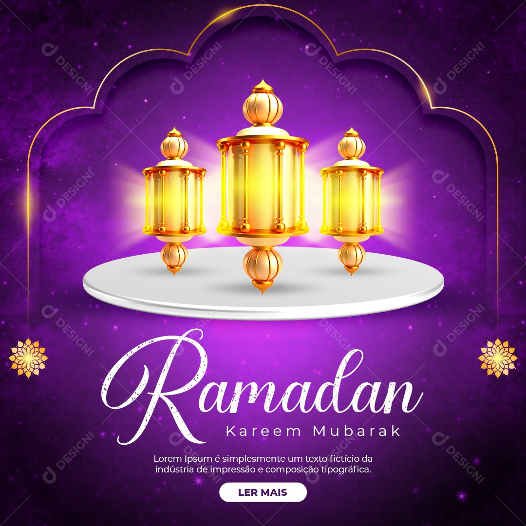 Social Media Ramadan Kareem Mubarak PSD Editável