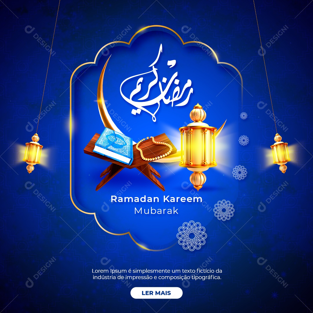 Social Media Ramadan Kareem Mubarak PSD Editável