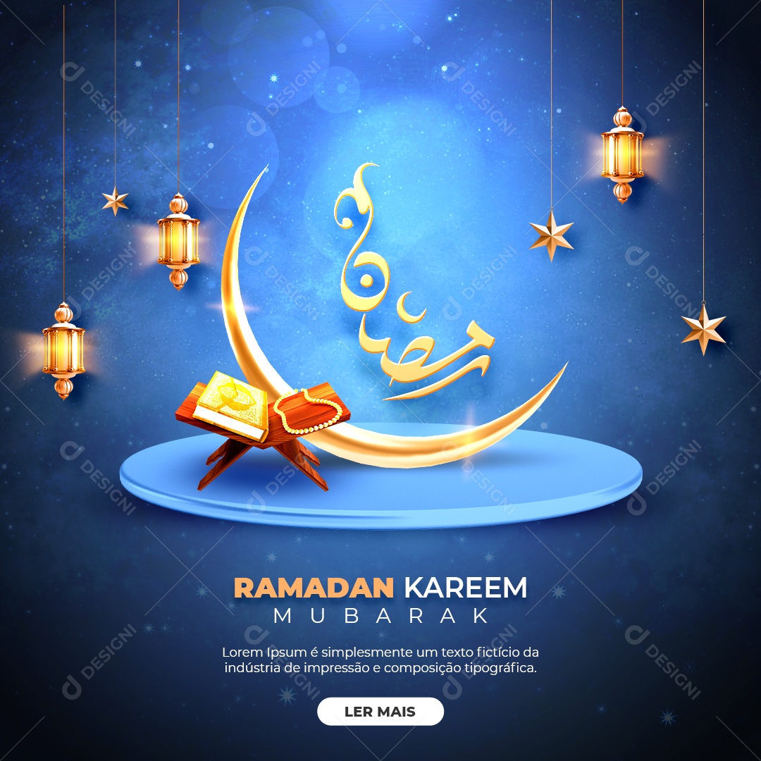Social Media Ramadan Kareem Mubarak PSD Editável