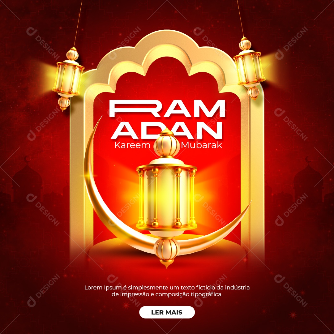 Social Media Ramadan Kareem Mubarak PSD Editável