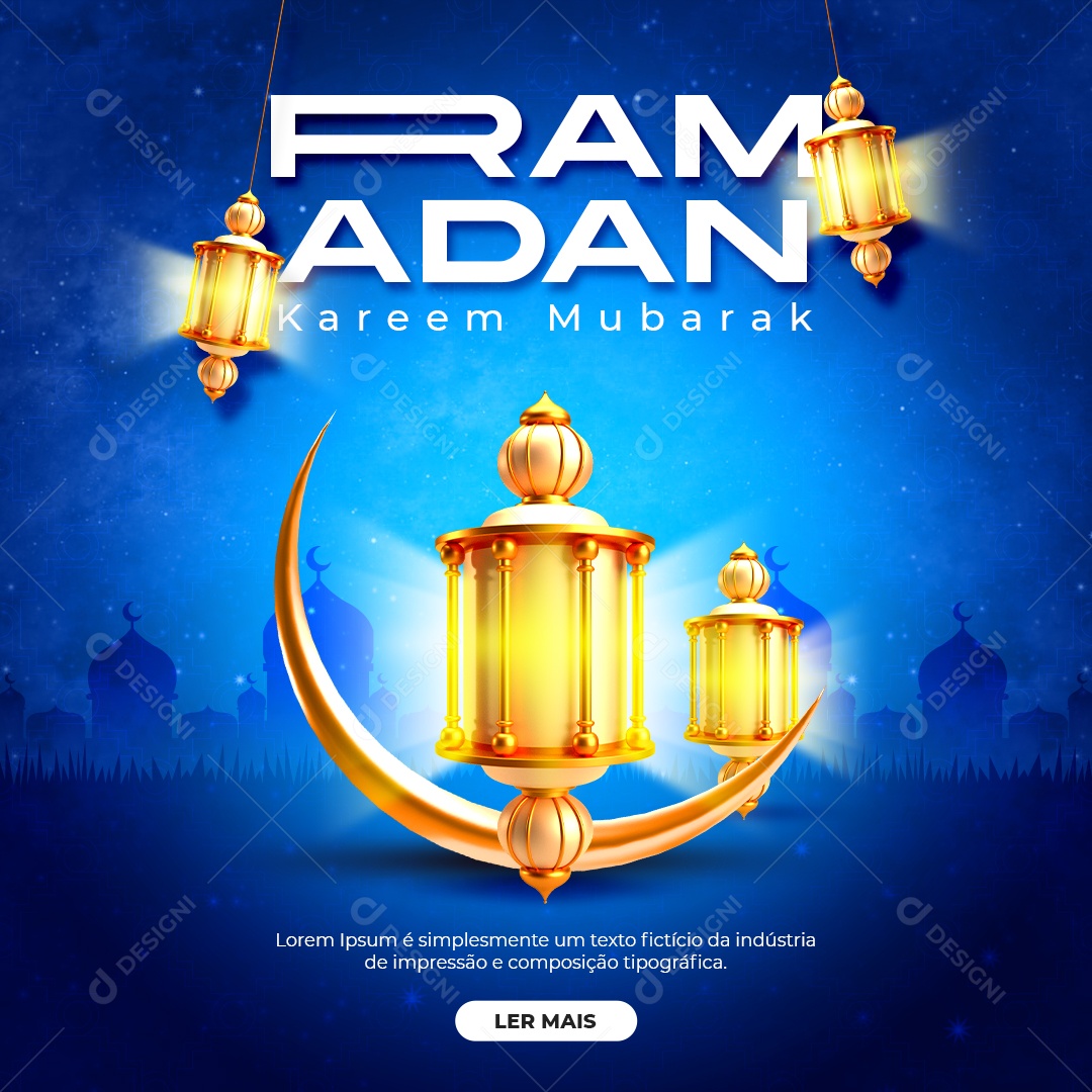 Social Media Ramadan Kareem Mubarak PSD Editável