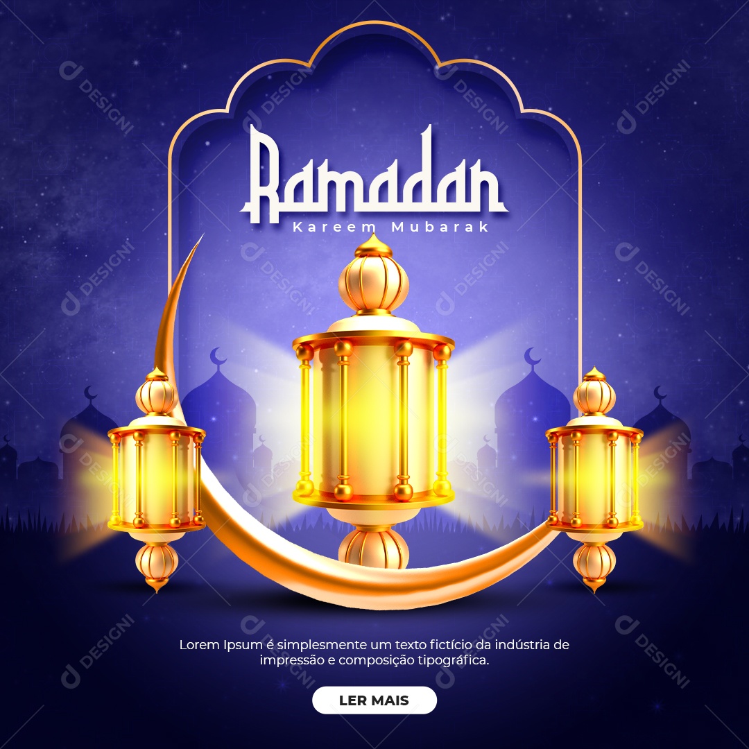 Social Media Ramadan Kareem Mubarak PSD Editável