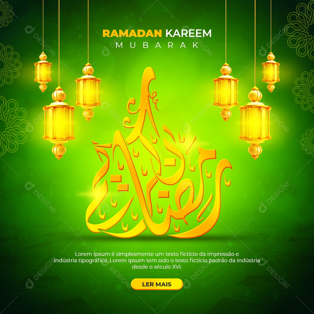 Social Media Ramadan Kareem Mubarak PSD Editável