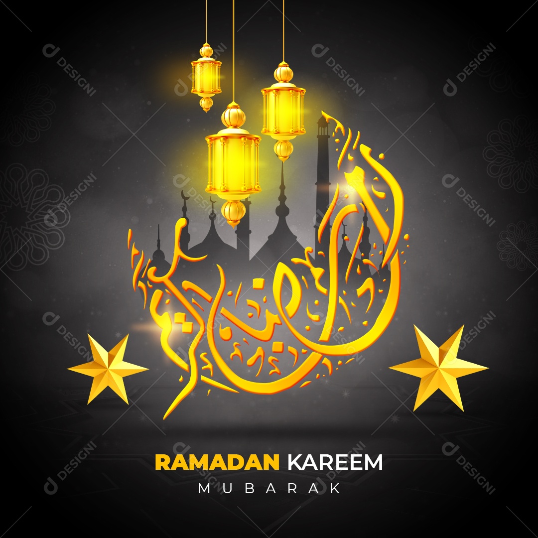 Social Media Ramadan Kareem Mubarak PSD Editável