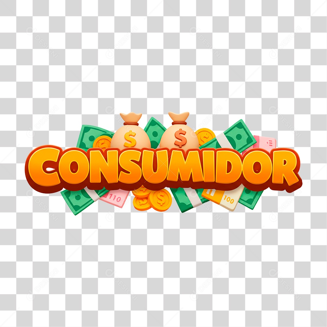 Selo 3D Consumidor PNG Transparente