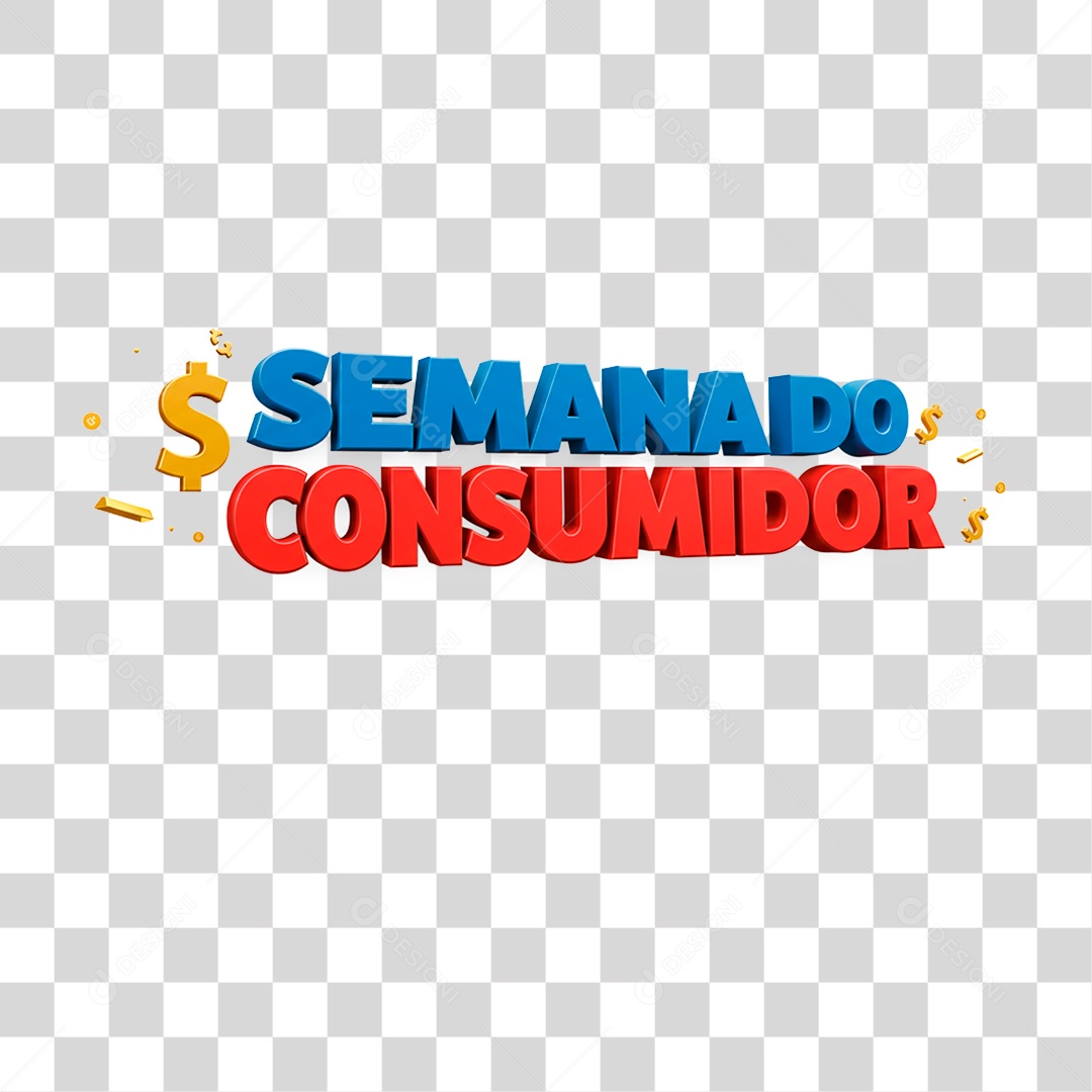 Selo 3D Semana do Consumidor PNG Transparente