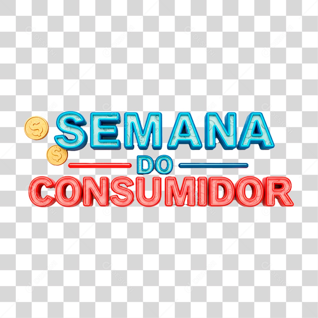 Selo 3D Semana do Consumidor PNG Transparente