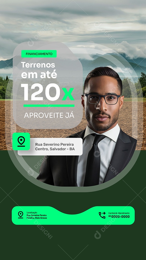 Story Finacimaneto Terrenos Aproveite Já Social Media PSD Editável
