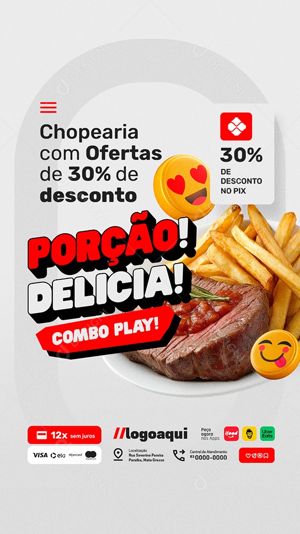 Story Sexta da Breja Chopearia Carne Batata Frita Social Media PSD Editável