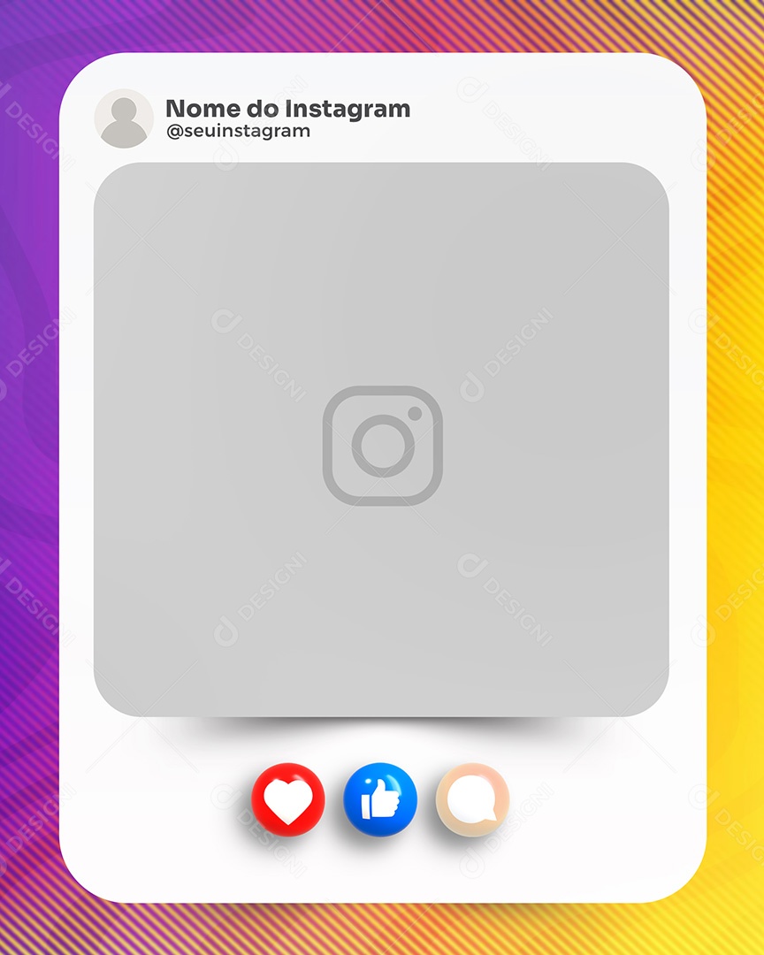 Postagem Integram PSD Editável