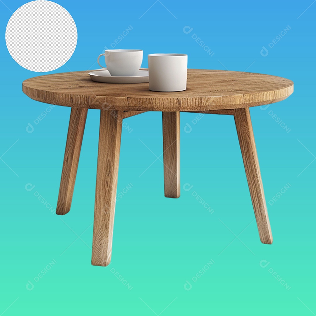 Elemento Mesa Redonda para Composição PSD