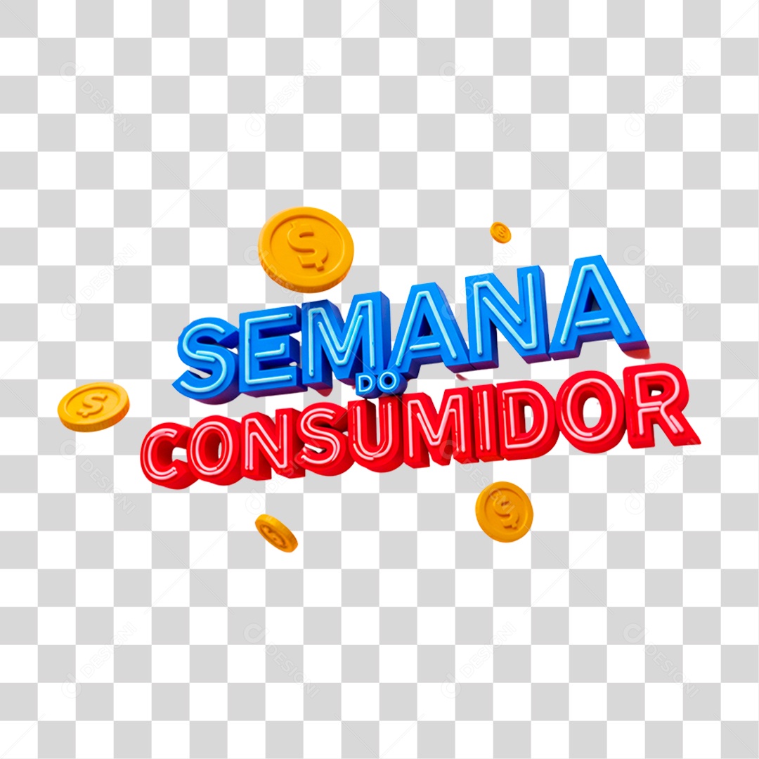 Selo 3D Semana do Consumidor PNG Transparente