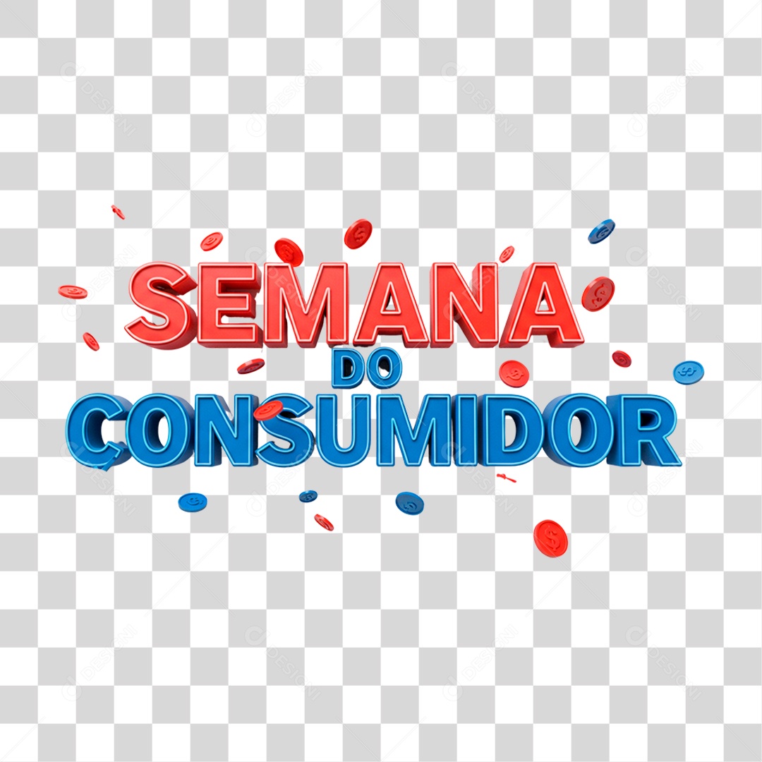 Selo 3D Semana do Consumidor PNG Transparente