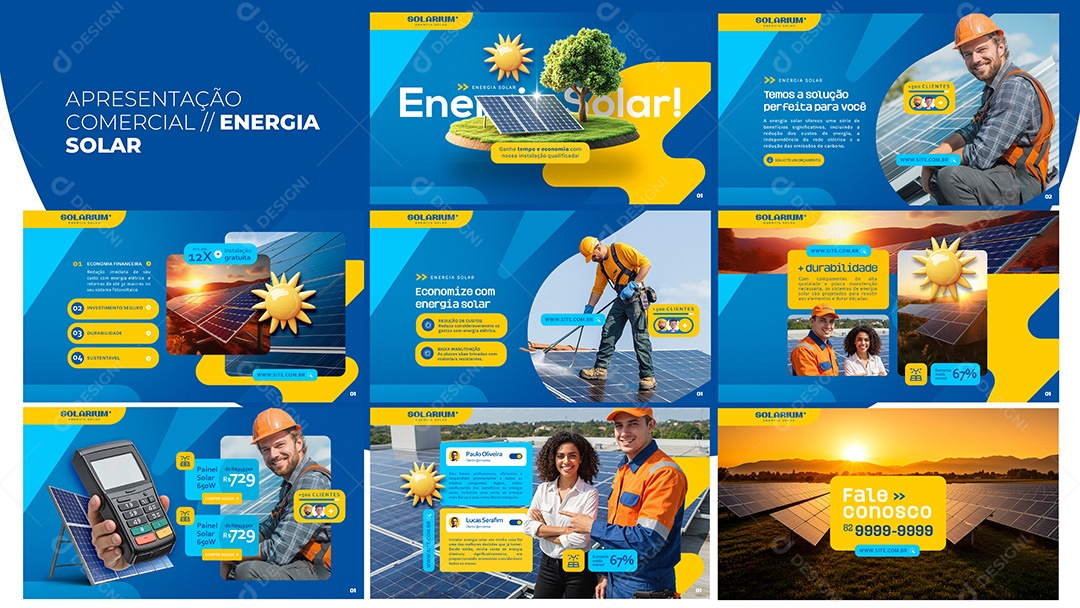 Apresentação Comercial Energia Solar PSD Editável