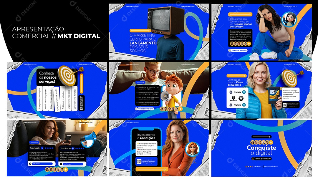 Apresentação Comercial Marketing Digital PSD Editável