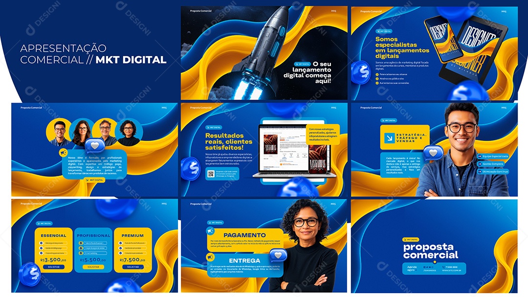 Apresentação Comercial Marketing Digital PSD Editável