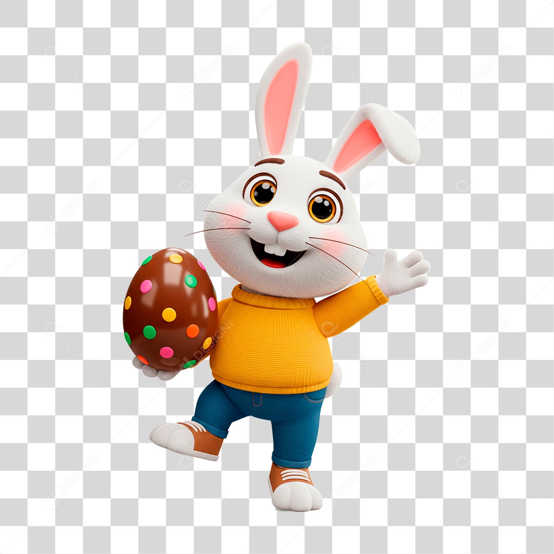 Coelho da Páscoa PNG Transparente