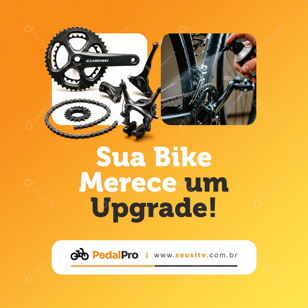 Bicicletaria Sua Bike Merece Um Upgrade Social Media PSD Editável