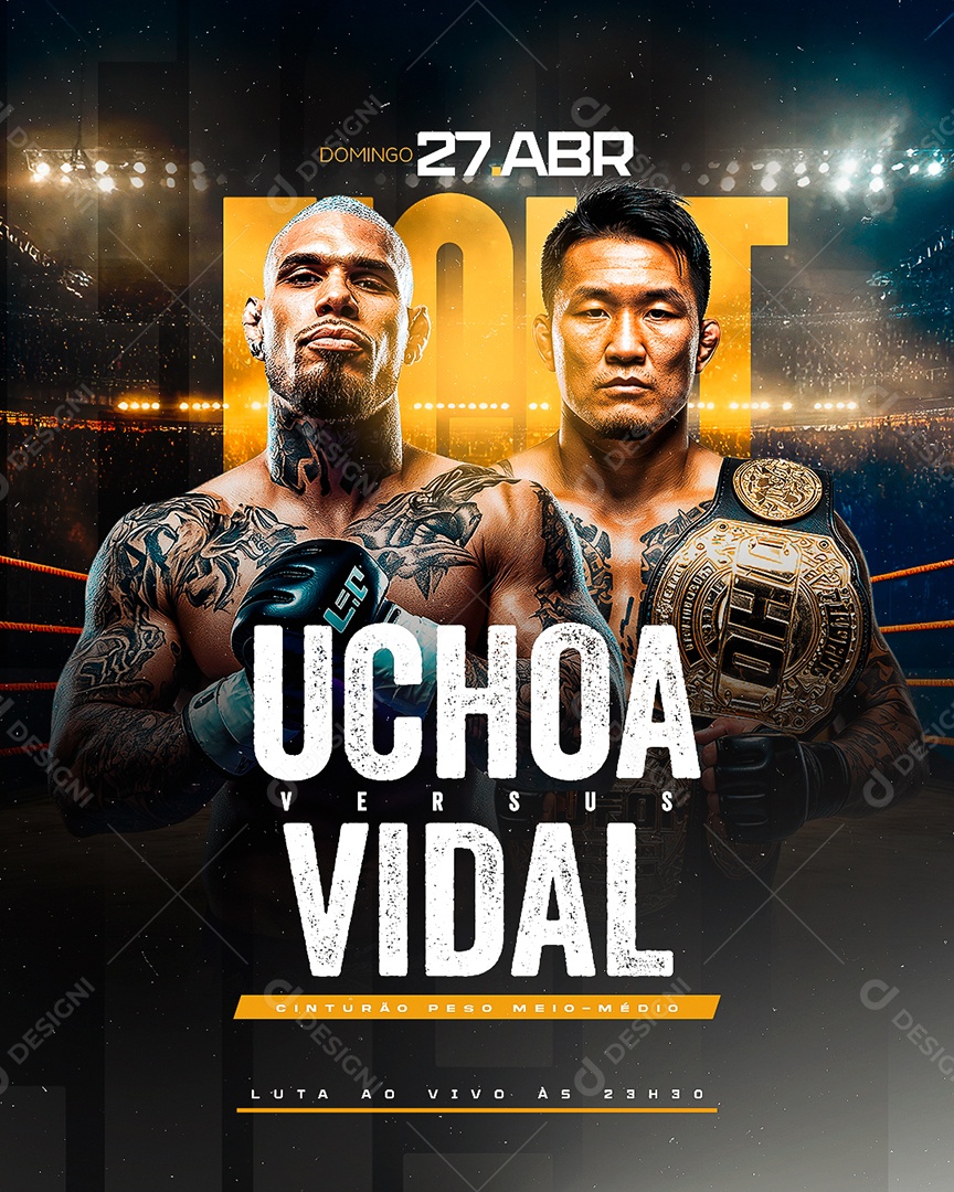 Fight Uchoa Versus Vidal Social Media PSD Editável