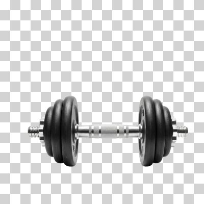 Haltere Fitness Barra com Anilhas Pesos Academia Objeto PNG Transparente