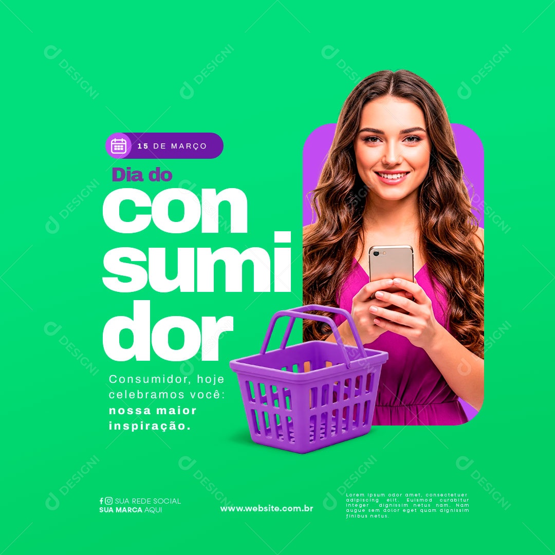 Dia Do Consumidor 15 de Março Social Media PSD Editável