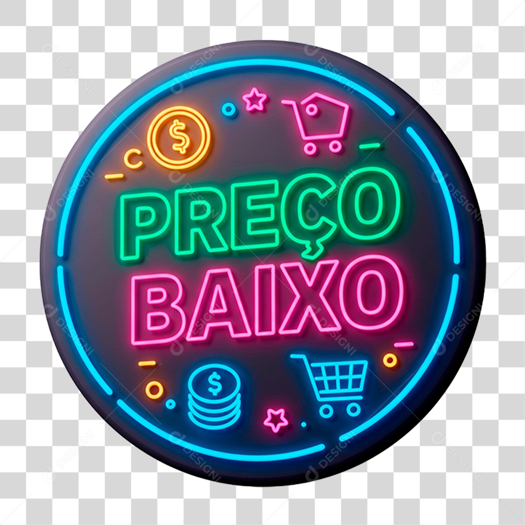Selo 3D Preço Baixo PNG Transparente