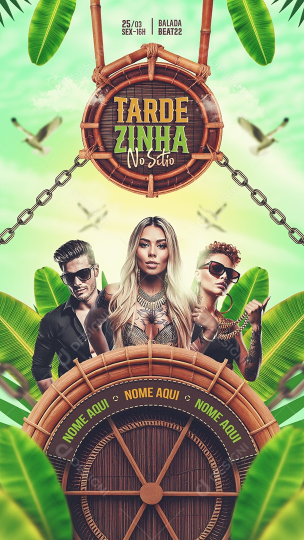 Flyer Tardezinha No Sítio Social Media Story PSD Editável