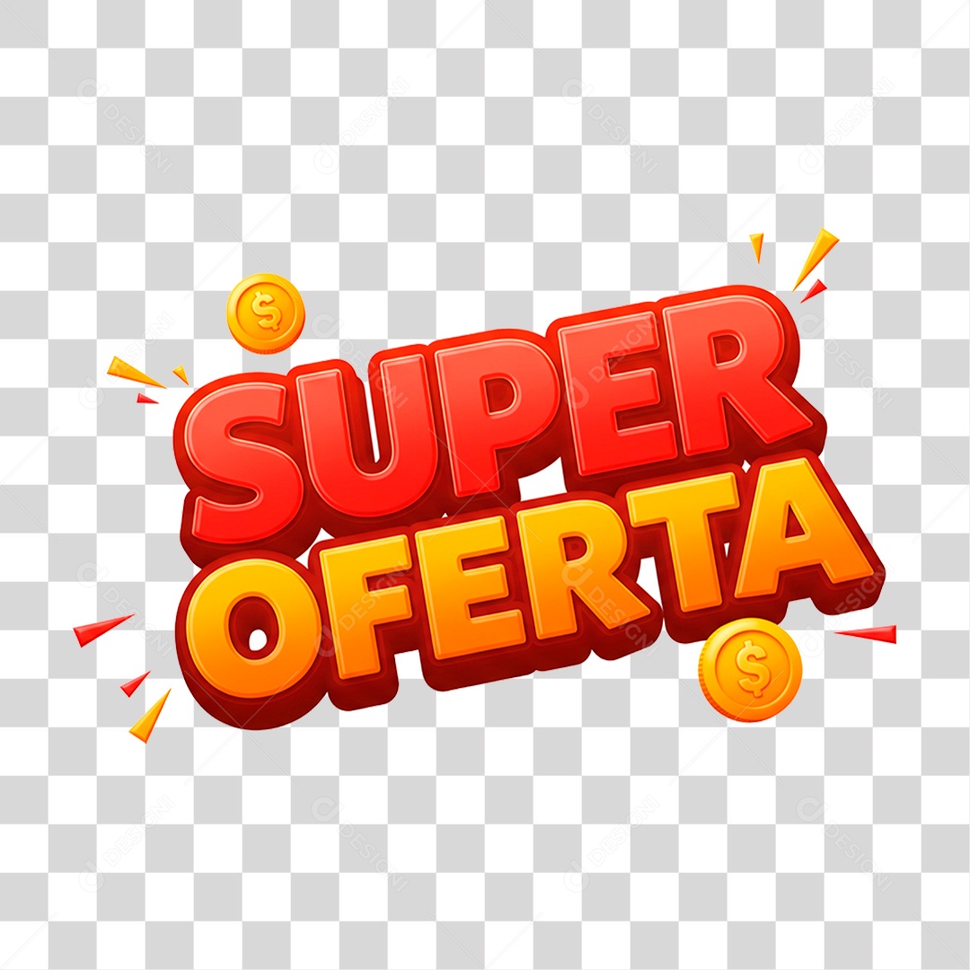 Selo 3D Super Oferta PNG Transparente