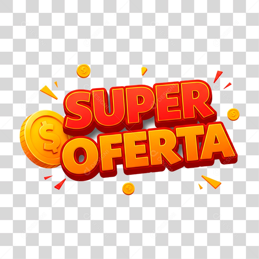 Selo 3D Super Oferta PNG Transparente