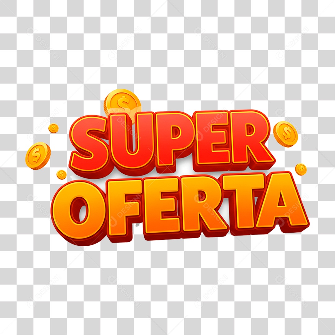 Selo 3D Super Oferta PNG Transparente