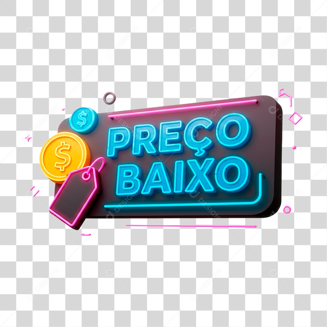Selo 3D Preço Baixo PNG Transparente
