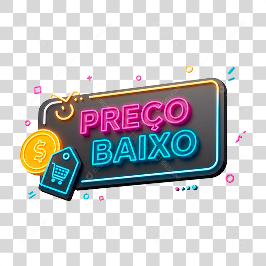 Selo 3D Preço Baixo PNG Transparente