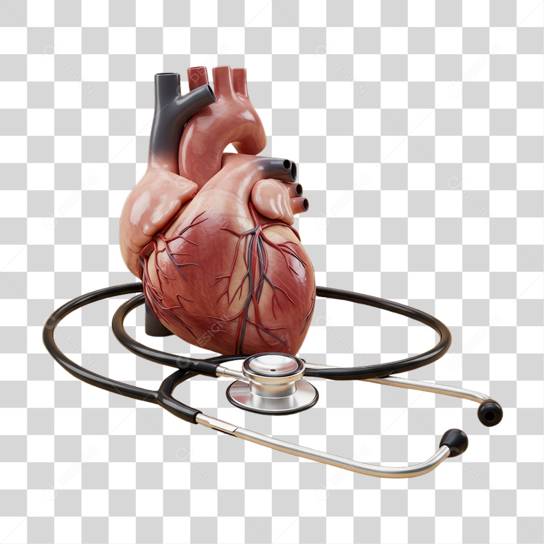 Estetoscópio de Médico com Coração PNG Transparente
