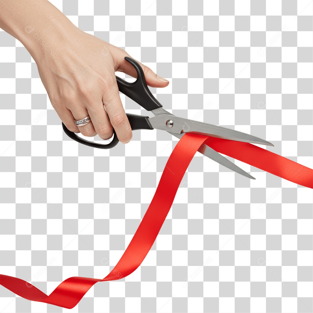 Fita Sendo Cortada PNG Transparente