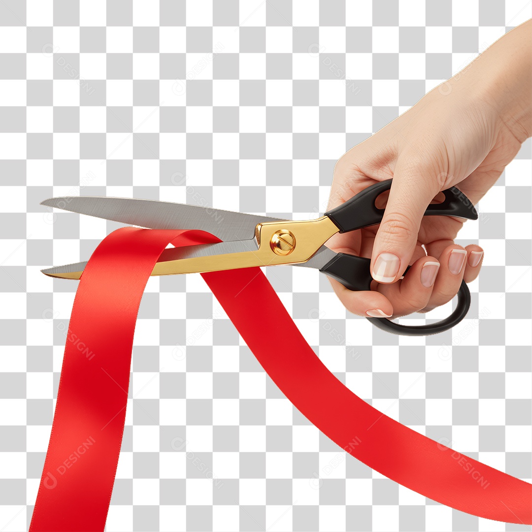 Fita Sendo Cortada PNG Transparente